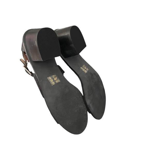 MADEWELL Warren Leather Double Strap Sandals Heels Wedges - Picture 12 of 14